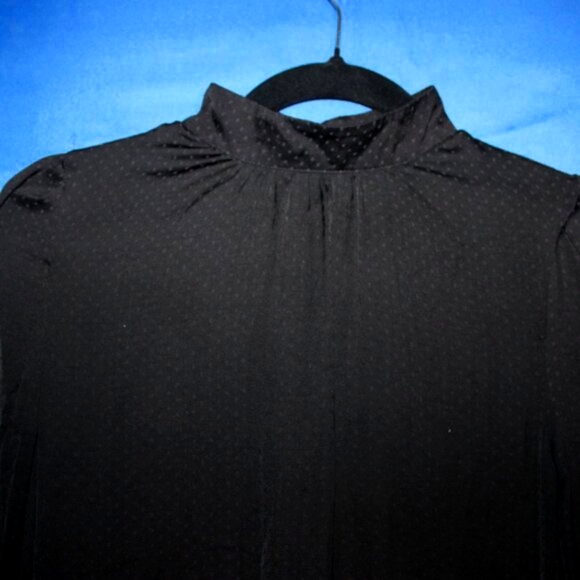 H&M Mock Neck Blouse Black Size 6 - Picture 4 of 9